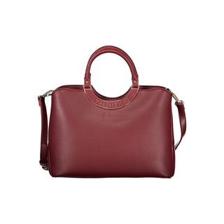 Red Polyurethane Women's Bag