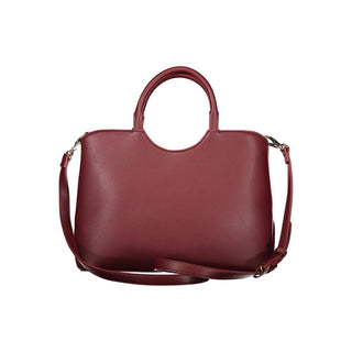Red Polyurethane Women's Bag