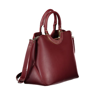 Red Polyurethane Women's Bag