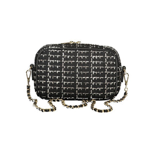Schwarze Polyester-Handtasche