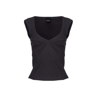 Schwarzes Nylon-T-Shirt