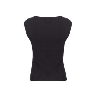 Schwarzes Nylon-T-Shirt