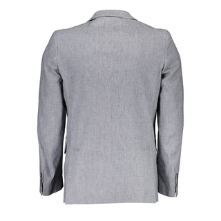 Gray Cotton Blazer