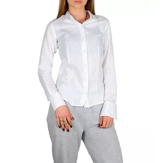 Camisa de vestir blanca de algodón