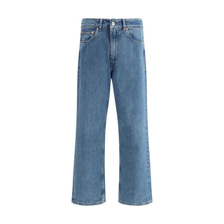 Jeans azules de algodón ajustados