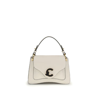 Bolso de hombro beige de cuero de becerro Bos Taurus  