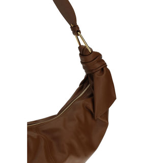 Schultertasche aus braunem Kalbsleder vom Bos Taurus