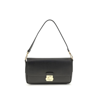 Bolso de hombro Bos Taurus de piel de becerro negra
