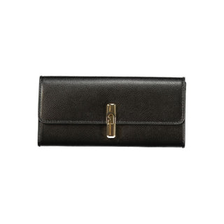Cartera para mujer de cuero negro