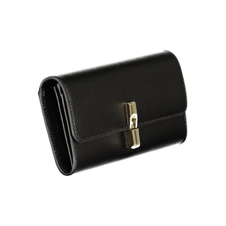 Cartera para mujer de cuero negro