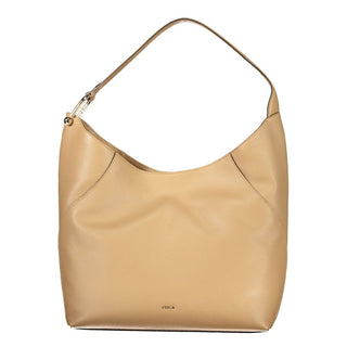 Bolso de mano de cuero marrón