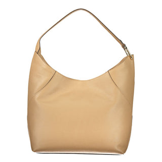 Bolso de mano de cuero marrón