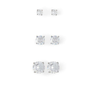 Silver Elastane Earrings