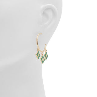 Green Elastane Earrings