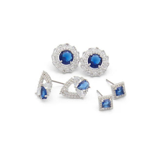 Pendientes de elastano azules