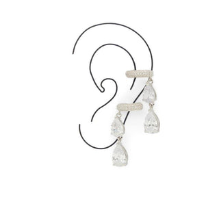 Silver Elastane Earrings
