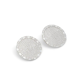 Pendientes de elastano plateados