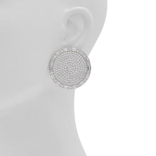 Pendientes de elastano plateados