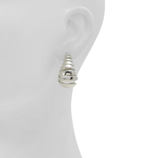 Silver Elastane Earrings