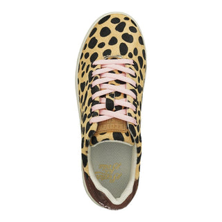 Mehrfarbige Low-Top-Sneakers aus Leder