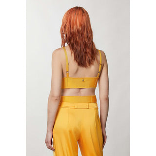 Camisetas sin mangas naranja de viscosa