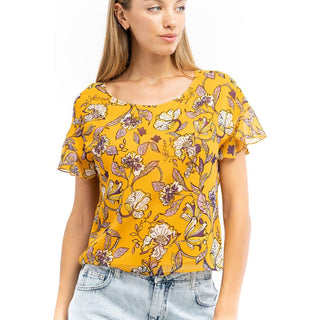 Mehrfarbige Polyesterbluse