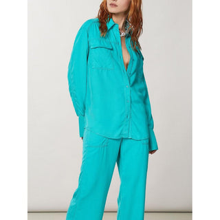 Turquoise Lyocell Blouse