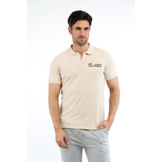Camiseta polo de algodón beige