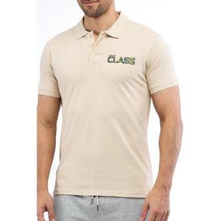 Camiseta polo de algodón beige