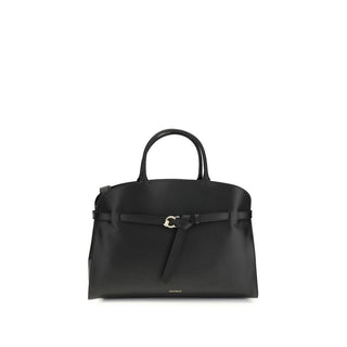 Bolso de mano de cuero de becerro negro Bos Taurus