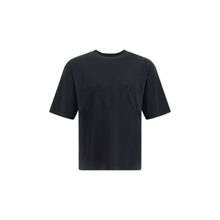 Schwarzes Baumwoll-T-Shirt