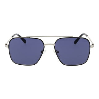 Gafas de sol de metal plateado