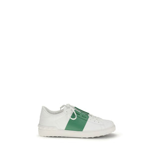 Weiße Kalbsleder Bos Taurus Low-Top-Sneaker