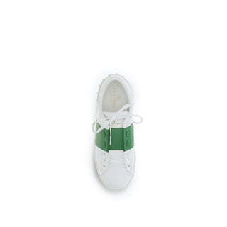 Weiße Kalbsleder Bos Taurus Low-Top-Sneaker