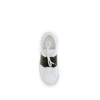 Weiße Kalbsleder Bos Taurus Low-Top-Sneaker