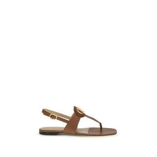Braune Kalbsleder-Sandalen vom Bos Taurus