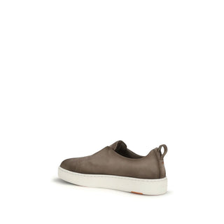 Beige Calf Leather Bos Taurus Low Top Sneakers