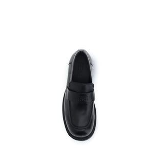 Mocasines slip-on de piel de becerro negra Bos Taurus