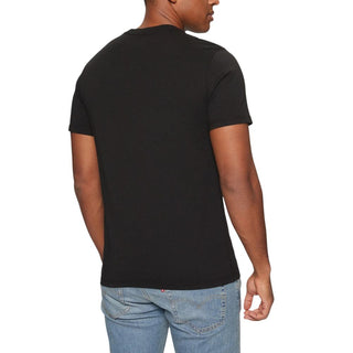 Schwarzes Baumwoll-T-Shirt