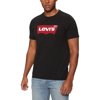 Schwarzes Baumwoll-T-Shirt