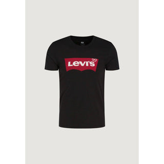 Schwarzes Baumwoll-T-Shirt