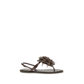 Braune Kalbsleder-Sandalen vom Bos Taurus