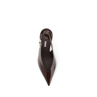 Brown Calf Leather Bos Taurus High Heel Pumps