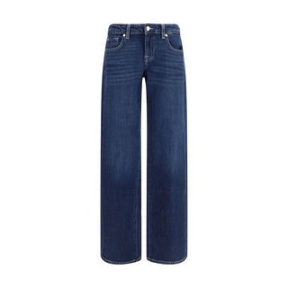 Blaue Jeans mit geradem Bein aus Baumwolle