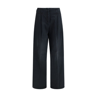 Schwarze lässige Baumwollhose