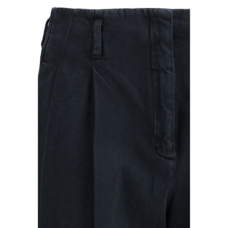 Schwarze lässige Baumwollhose