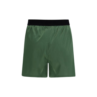 Bicolor-Seiden-Bermudashorts