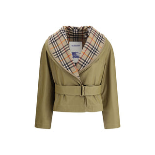 Beige Cotton Full-Length Jacket