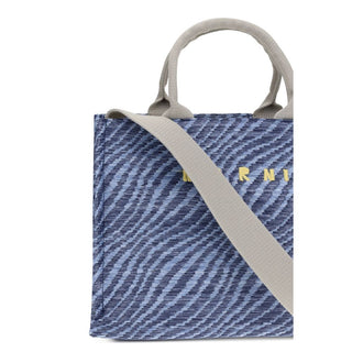 Blaue Nylon-Schultertasche