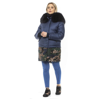 Blue Polyester Women's Jacket